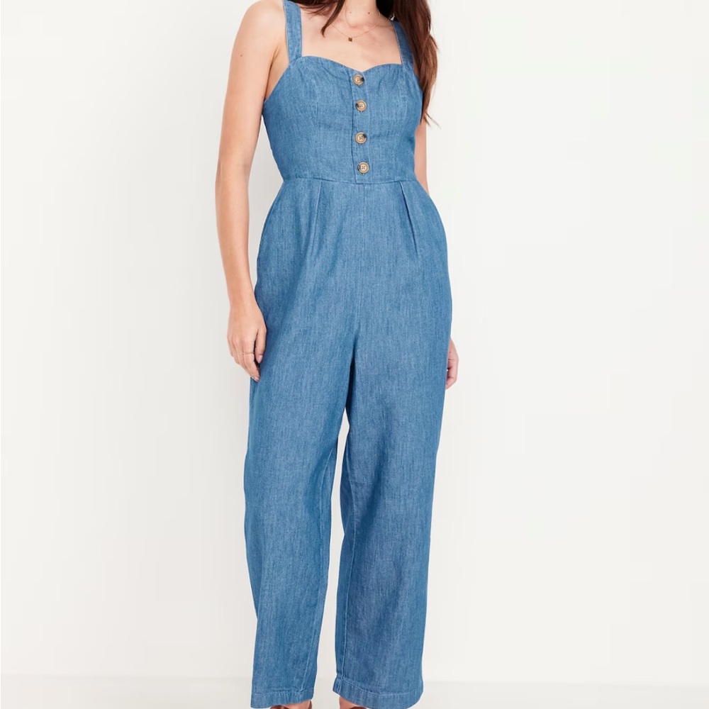 Old Navy Button-Front Cami Jumpsuit